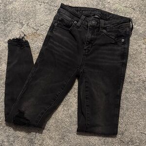 American Eagle Outfitters Black Ankle Jeans